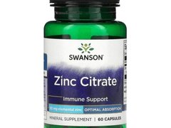 Zinc Citrate 50mg 60 Capsule, Swanson